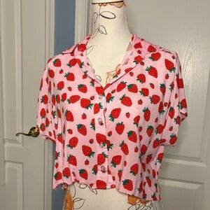 Midnight Hour Strawberry Crop Top
